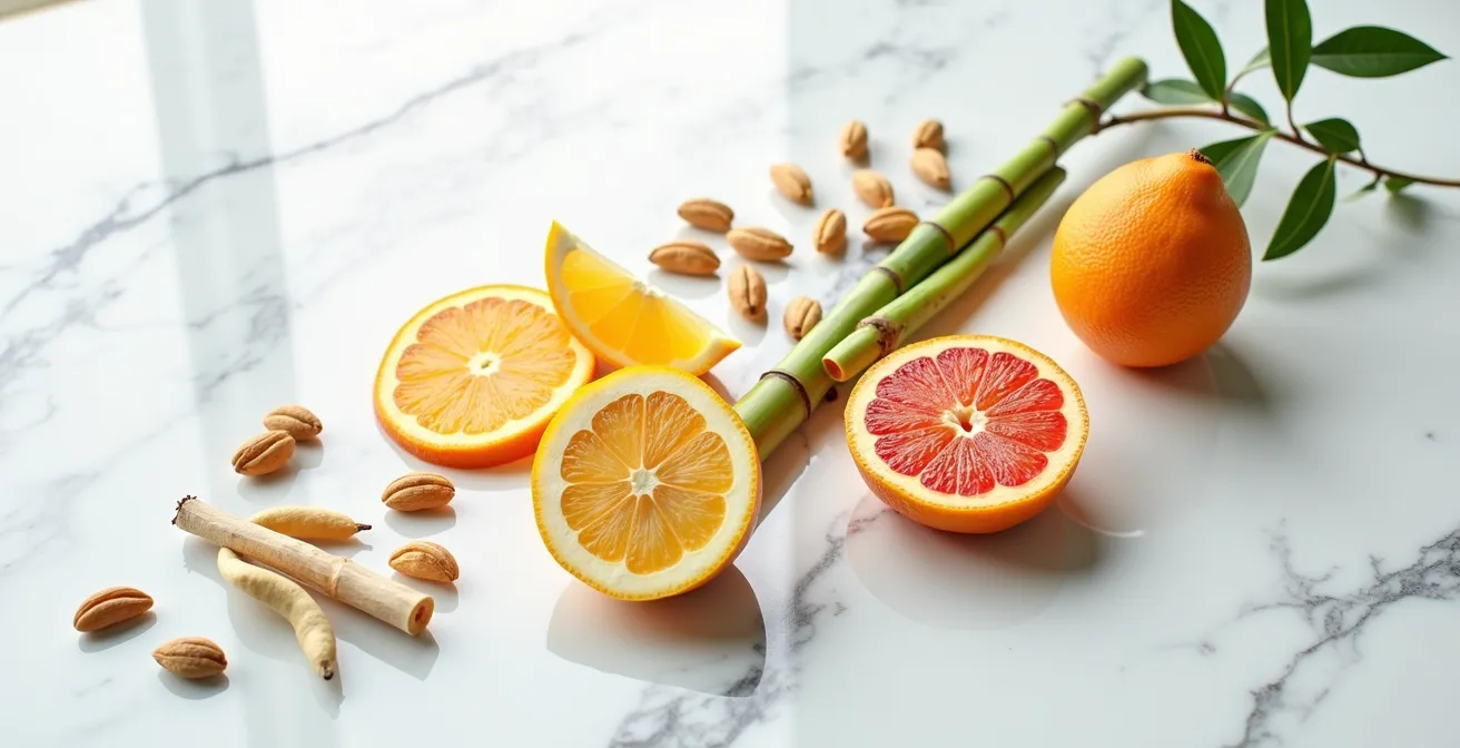 Composition artistique d'aliments riches en cofacteurs du collagène