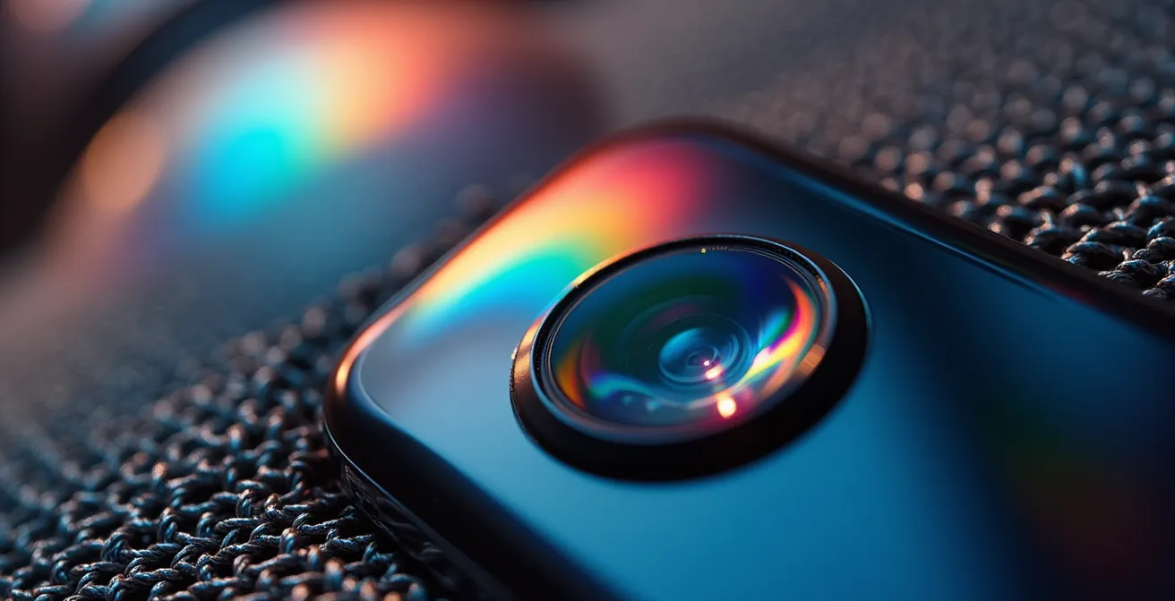 Vue macro de matériel de production vidéo moderne