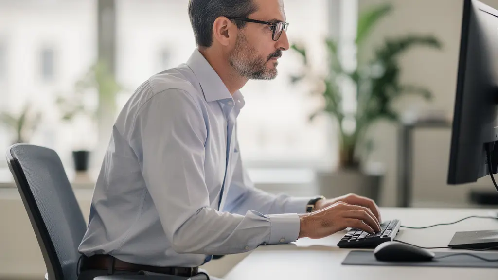 Professionnel français portant des lunettes de vue élégantes en contexte bureau
